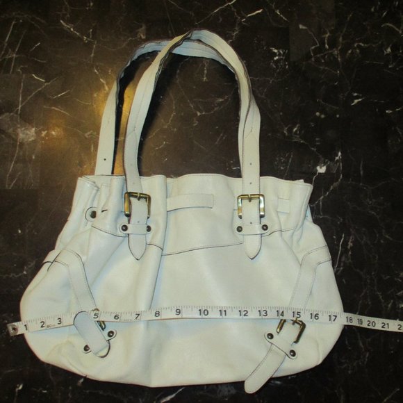 Handbags - Cavalcanti Italian Leather Purse Bag Tote Cream
